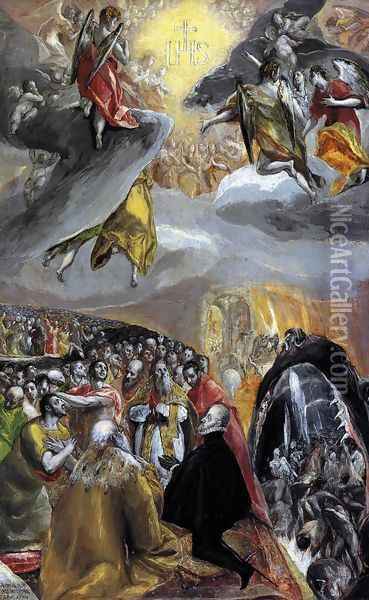 The Adoration of the Name of Jesus 1578-80 Oil Painting - El Greco (Domenikos Theotokopoulos)