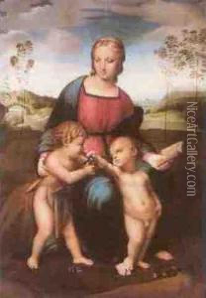 Madonna Del Cardellino Oil Painting - Alessandro Petrini
