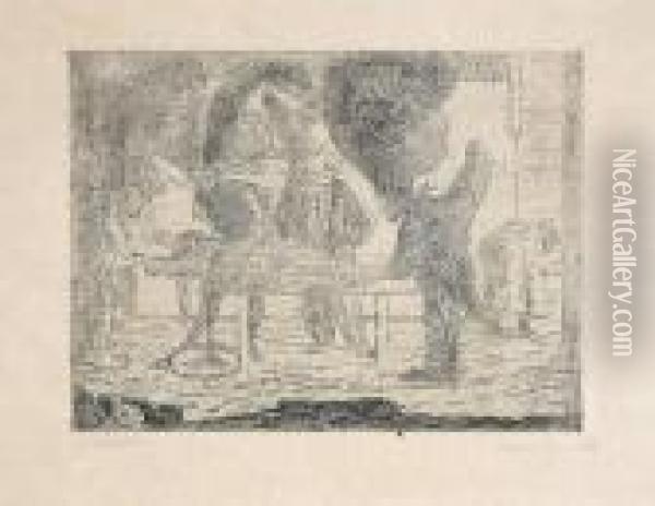 L'assassinat (1888) Oil Painting - James Ensor