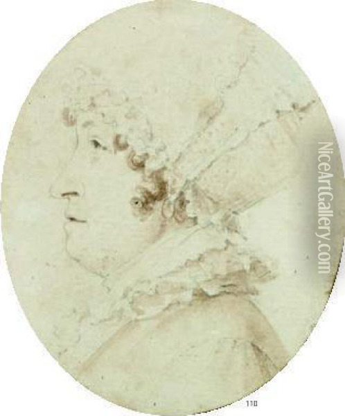 Portrait Presume De Laetitia Bonaparte De Profil En Buste Oil Painting - Baron Francois Gerard