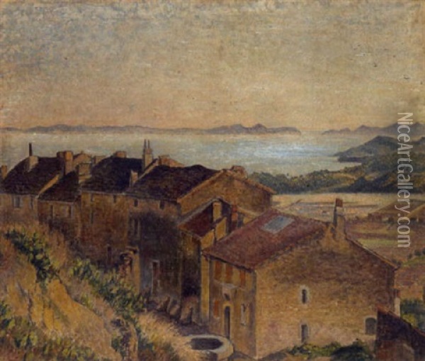 Rue Carnot, Bormes Oil Painting - Lucien Pissarro