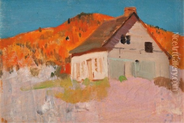 Autumn Baie St. Paul Oil Painting - Clarence Alphonse Gagnon