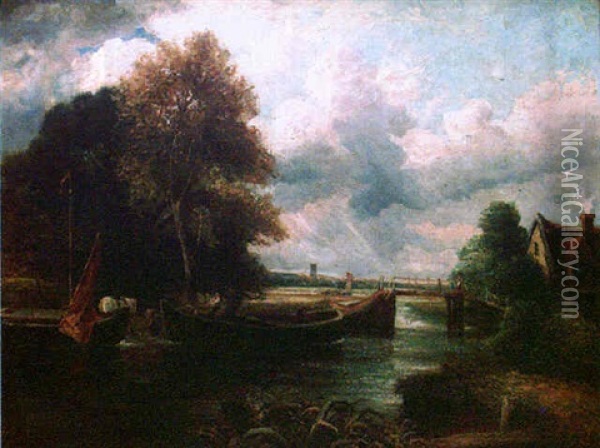 Un Molino Oil Painting - John Constable