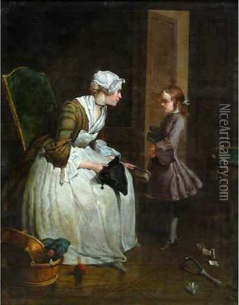 D'apres Chardin. Oil Painting - Francois Finet