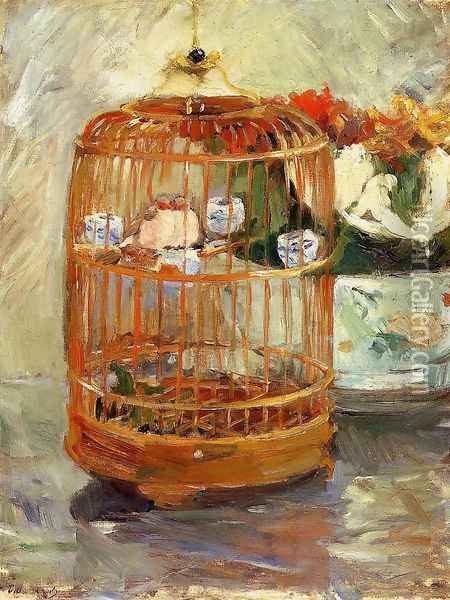 The Cage Oil Painting - Berthe Morisot
