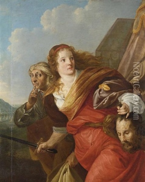 Judith With The Head Of Holofernes Oil Painting - Nicolaes de (Stocade) Helt