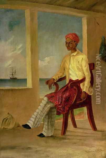 A Malay native of Batavia at Copang Oil Painting - Thomas Baines