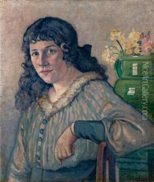 Figura Femminile - 1915 Oil Painting - Piero Marussig