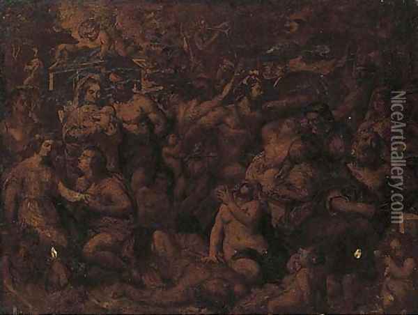 A mythological scene Oil Painting - Genoese School