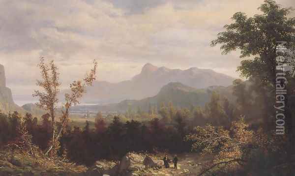 In The White Mountains New Hampshire 1876 Oil Painting - William Louis Sonntag