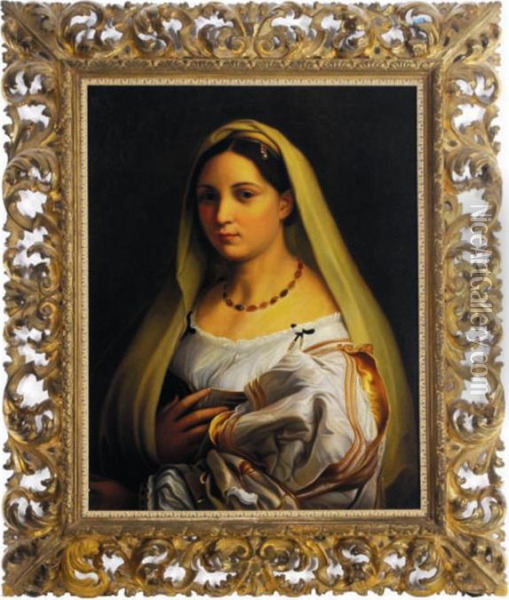 La Donna Velata Oil Painting - Raphael (Raffaello Sanzio of Urbino)