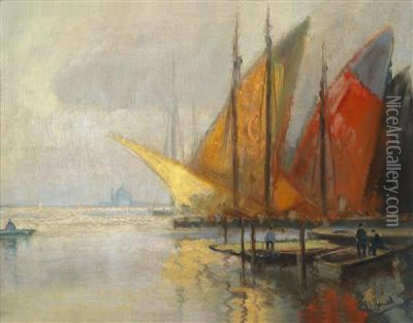 Venedig Oil Painting - Otto Hammel