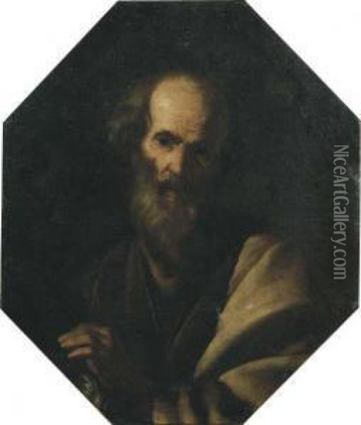 Busto Di Vecchio (apostolo?) Oil Painting - Bernardo Cavallino