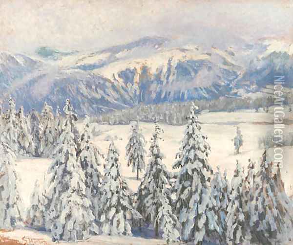 The White Silence, Montana Oil Painting - William Samuel Horton