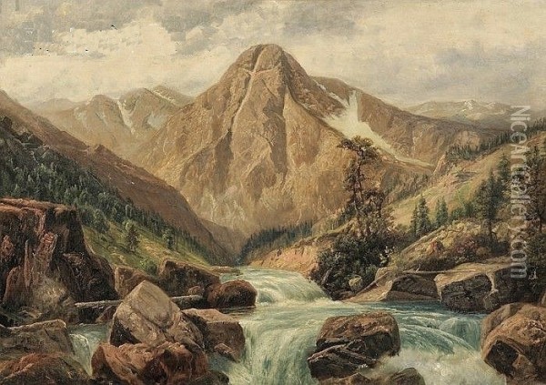 Rocky Mountain Landscape Oil Painting - Henry Howard Bagg