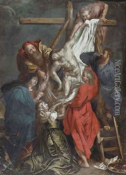 The Descent from the Cross Oil Painting - Sir Peter Paul Rubens