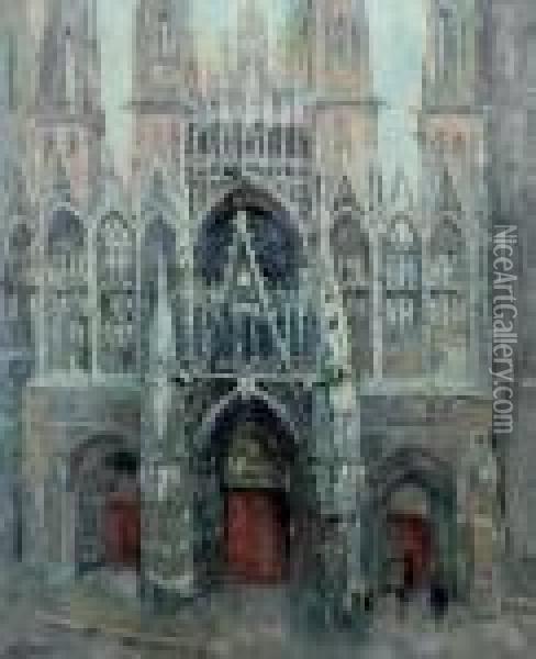 La Cathedrale De Rouen
 Executee En 1931 Oil Painting - Robert Antoine Pinchon