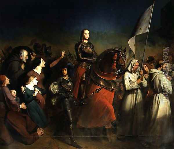 The Entry of Joan of Arc 1412-31 into Orleans, 8th May 1429, 1843 Oil Painting - Henry Scheffer