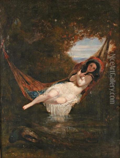 Jeune Fille Au Hamac Oil Painting - Narcisse-Virgile D Az De La Pena