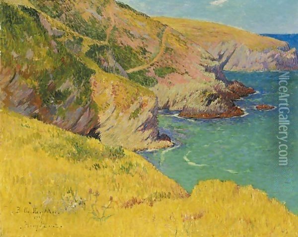 Belle-Ile-En-Mer, Falaises Oil Painting - Henri Moret