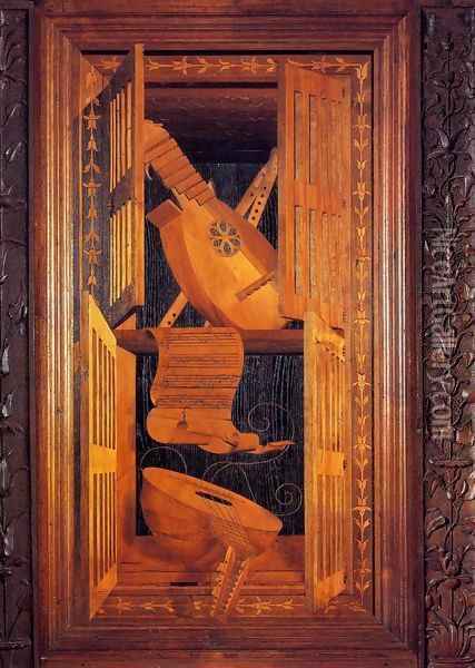 Musical instruments Oil Painting - Verona Stefano Di Giovanni Da