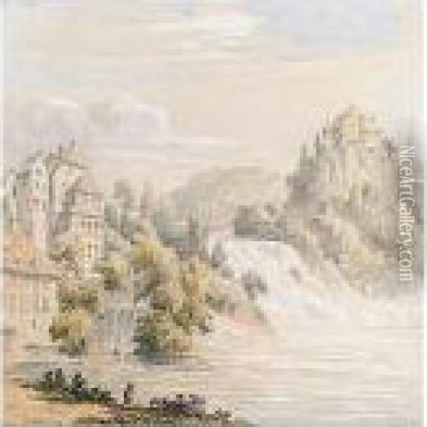 A Group Of Watercolours Taken On The Rhine Oil Painting - William Frome Smallwood