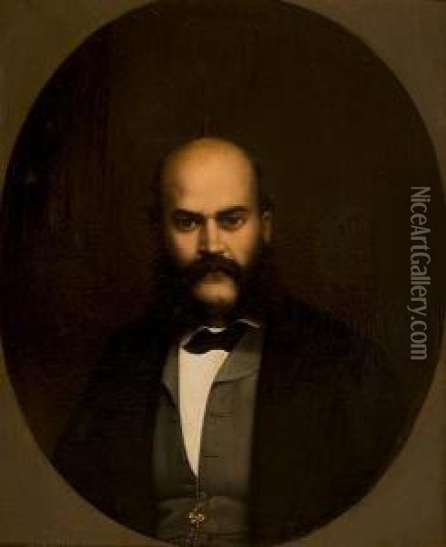 Portrait Of A Noble Man Oil Painting - Georgios Varouchas