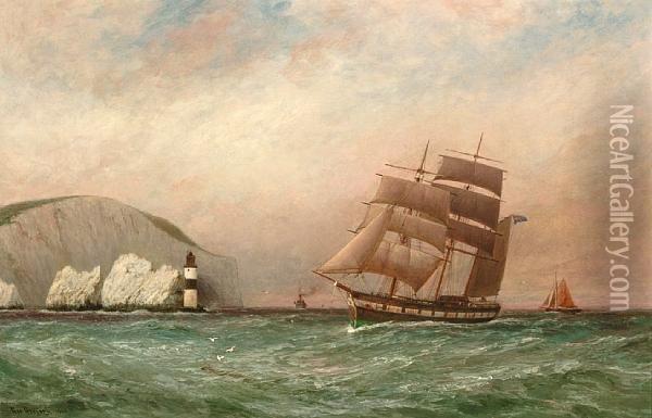 Off The Needles, Isle Of Wight Oil Painting - George Gregory