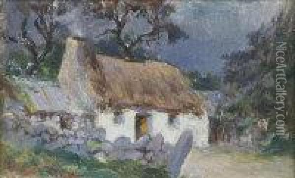 Cottage At Ticknock, Dundrum Oil Painting - Lily Williams