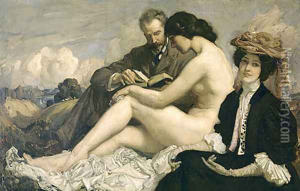 The sonnet Oil Painting - George Lambert