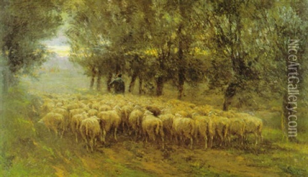 S'avonds Na De Regen (la Soir Apres La Pluie) Oil Painting - Franz Courtens