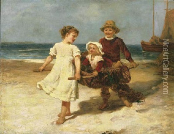 Steady! Oil Painting - Frederick Morgan