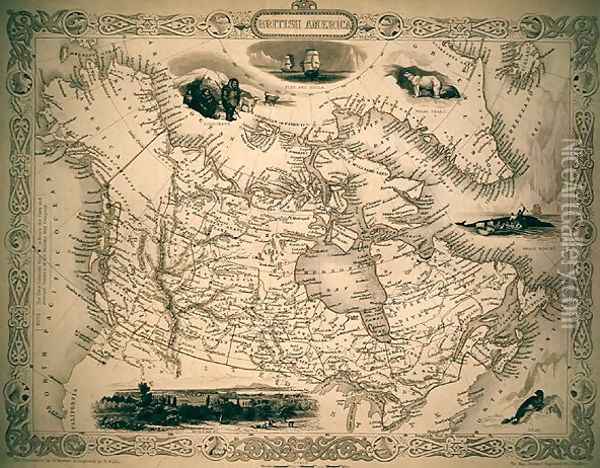Map of British America Oil Painting - John Rapkin