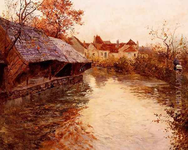 A Morning River Scene Oil Painting - Fritz Thaulow