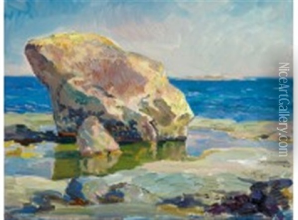 Shorescape Oil Painting - Santeri Salokivi