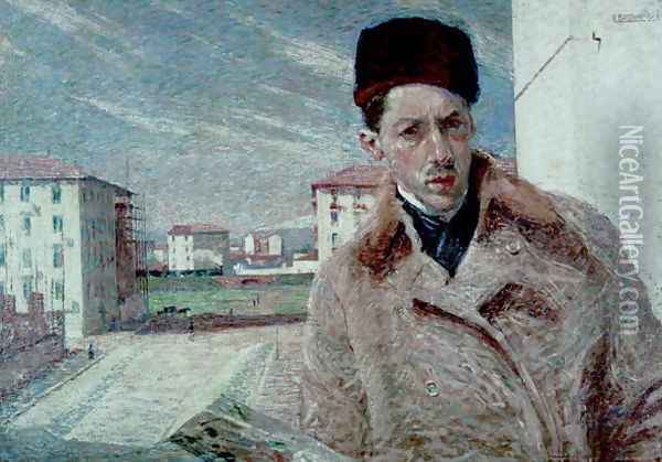 Self Portrait 1908 Oil Painting - Umberto Boccioni