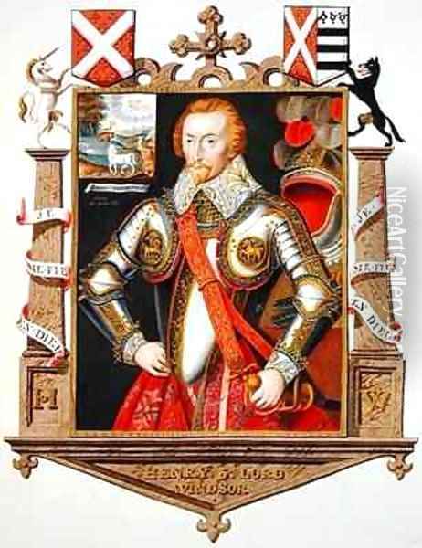 Portrait of Henry 5th Lord Windsor 1562-1615 from Memoirs of the Court of Queen Elizabeth Oil Painting - Sarah Countess of Essex