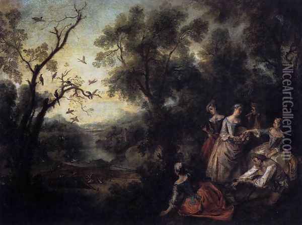 Spring 1738 Oil Painting - Nicolas Lancret