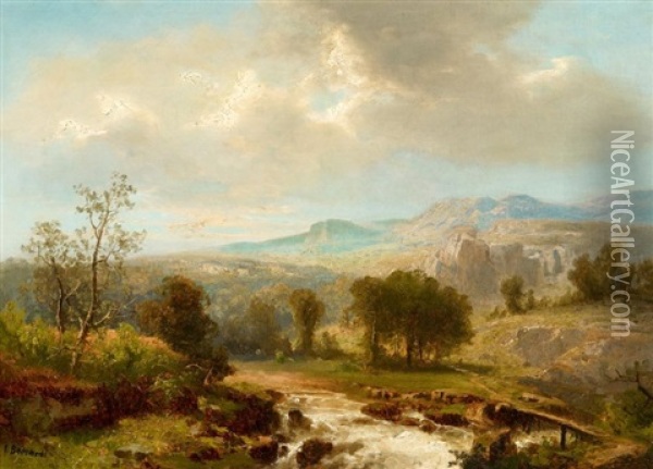 Sommermorgen In Den Bergen Oil Painting - Joseph Bernardi