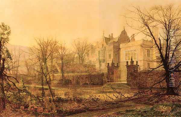 Knostrop Hall, Early Morning Oil Painting - John Atkinson Grimshaw