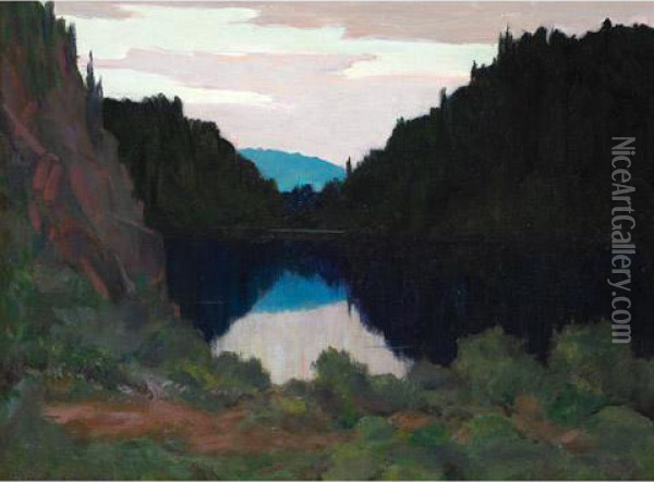 Twilight, Algoma Oil Painting - George Agnew Reid