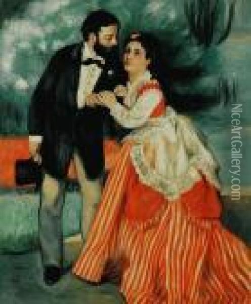 The Engaged Couple Oil Painting - Pierre Auguste Renoir