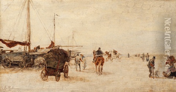 Am Strand Oil Painting - Gregor von Bochmann the Elder
