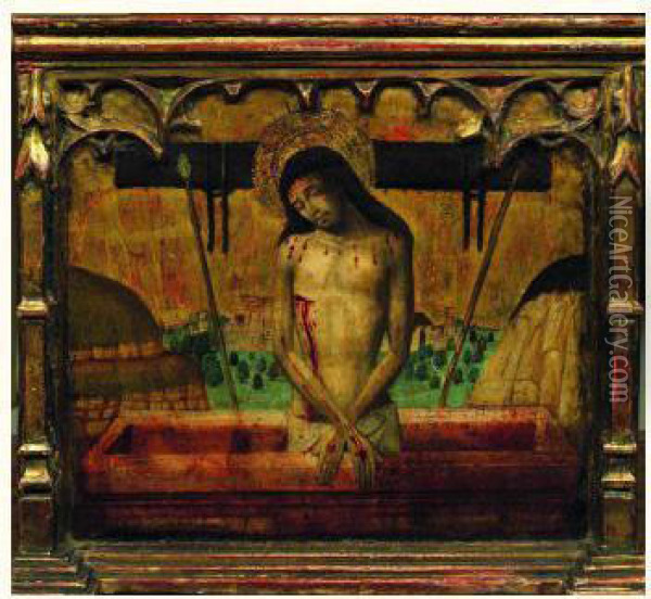 Christ Au Tombeau Oil Painting - Master Of Perea