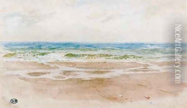 Low tide Oil Painting - Myles Birket Foster