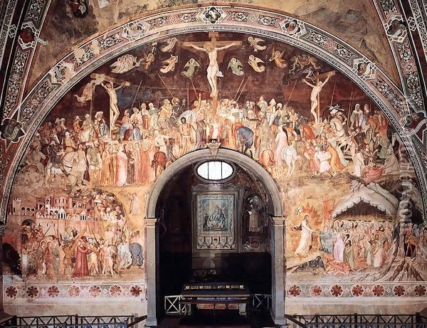 Crucifixion Oil Painting - Andrea Bonaiuti da Da Firenze
