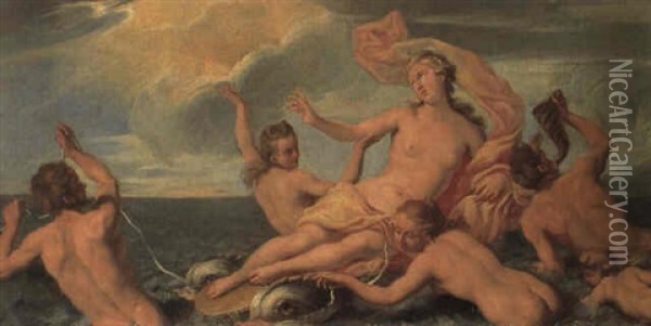 The Triumph Of Galatea Oil Painting - Charles Joseph Natoire