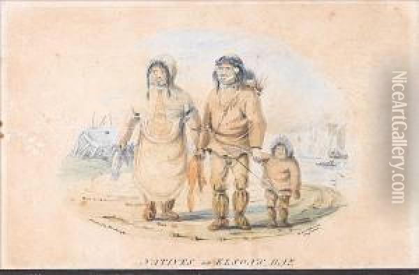 Natives Of Elson's Bay' Oil Painting - William Smyth