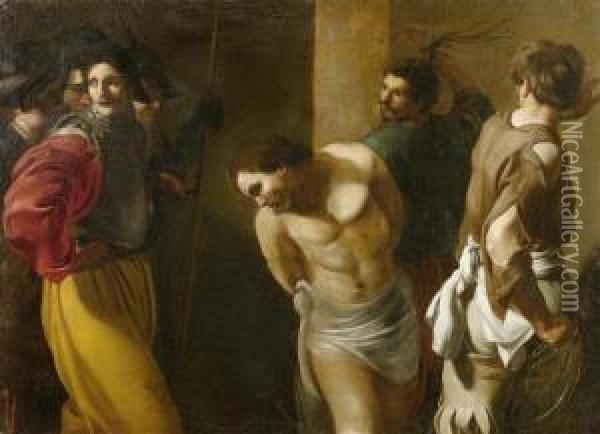 The Flagellation Oil Painting - Bartolomeo Manfredi