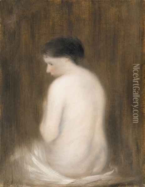 Back Nude Oil Painting - Jozsef Rippl-Ronai